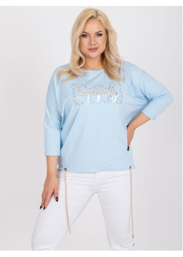 Svetlomodré tričko s potlačou