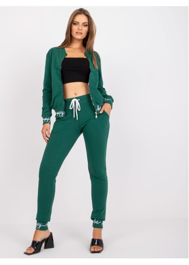 Tmavozelená tepláková súprava