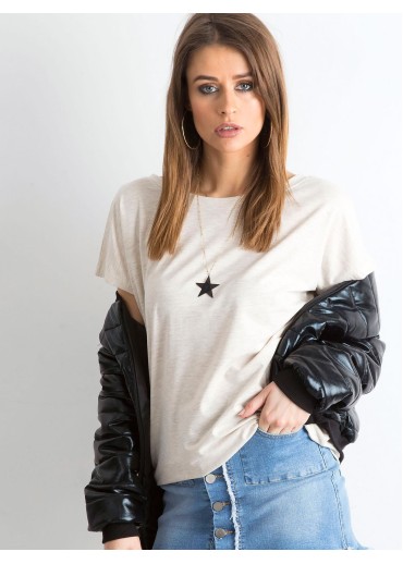 Béžovo hnedé tričko