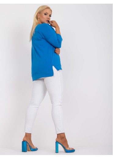 Modré tričko s potlačou