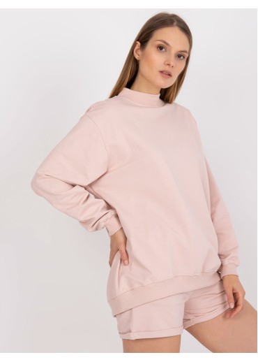 Púdrovo ružová mikina