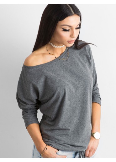 Tmavosivé tričko s dlhým rukávom