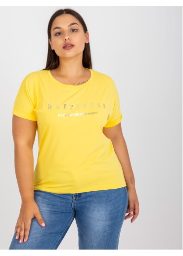 Žlté tričko s nápisom