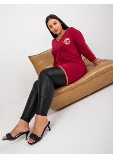 Bordovo červená tunika