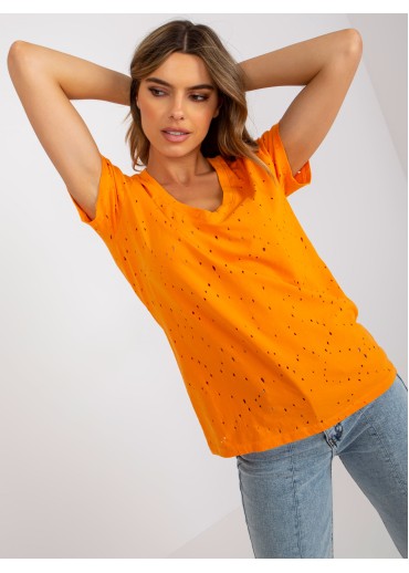 Oranžové tričko s dierkami