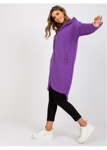 Khaki zelená predĺžená mikina