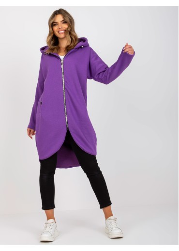 Khaki zelená predĺžená mikina