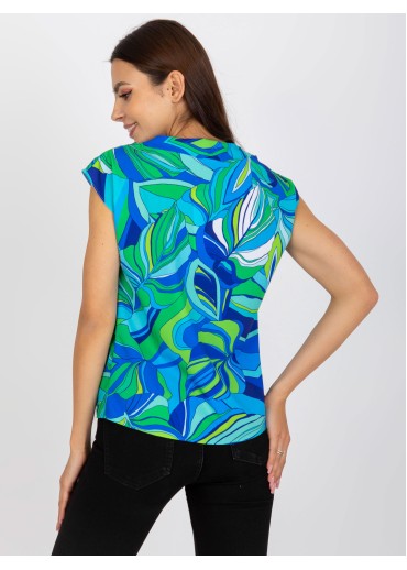 Svetlomodrá vzorovaná blúzka