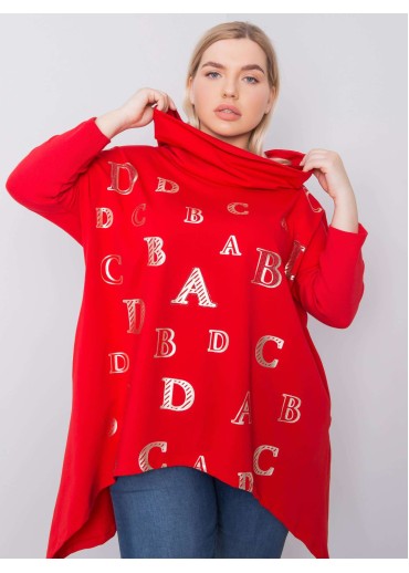 Červená tunika s kapucňou