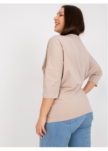 Béžovo hnedé tričko s potlačou