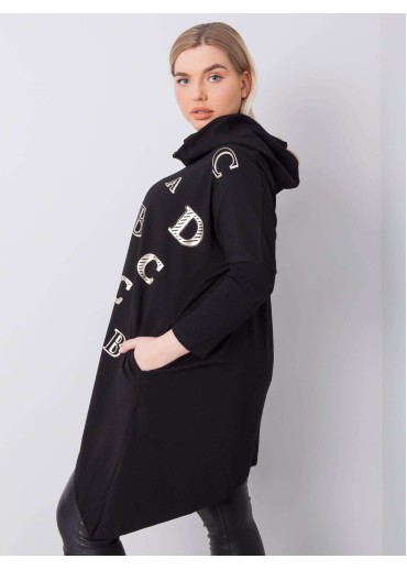 Čierna tunika s kapucňou