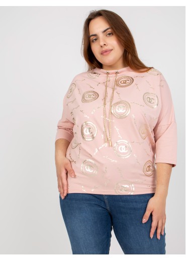 Púdrovo ružové tričko s potlačou