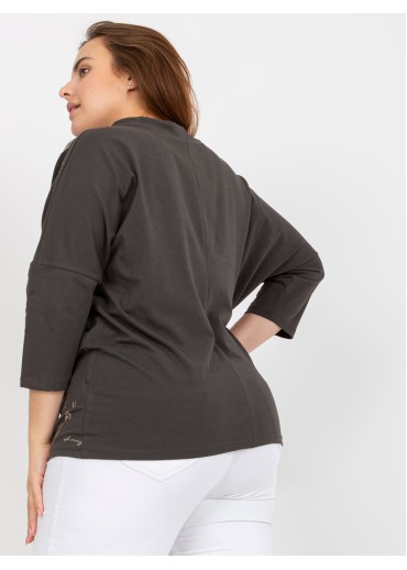 Khaki zelené tričko s potlačou