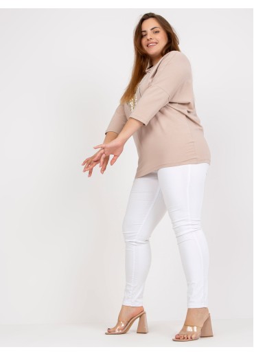 Béžovo hnedé tričko s potlačou