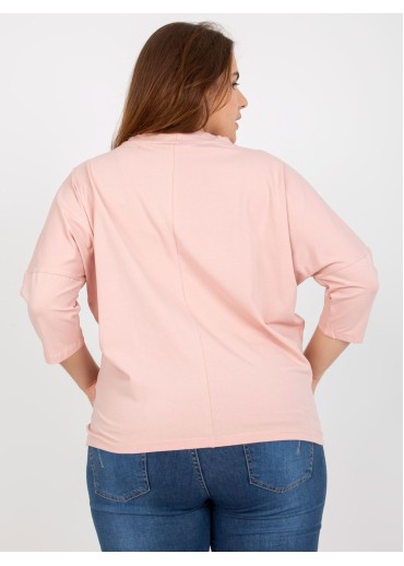 Púdrovo ružové tričko s potlačou