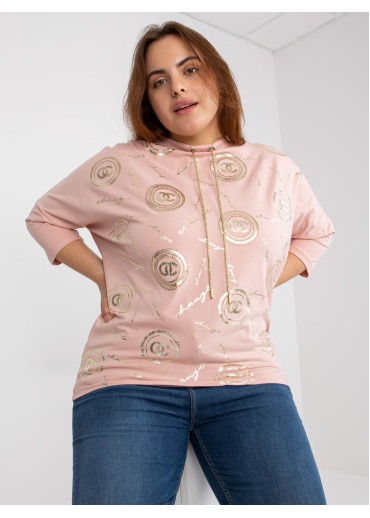 Púdrovo ružové tričko s potlačou