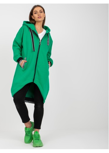 Zelená asymetrická mikina