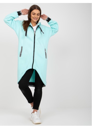 Svetlozelená asymetrická mikina