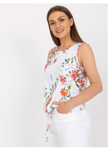Biely kvetovaný top