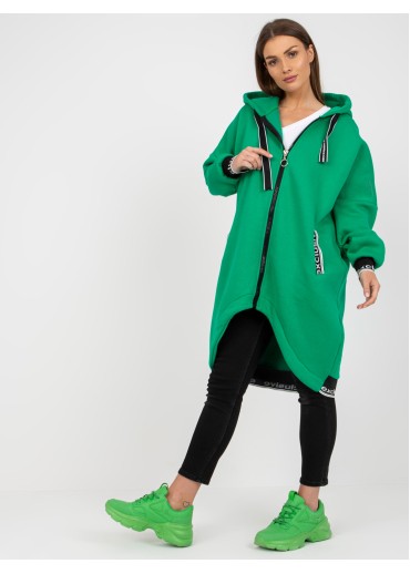 Zelená asymetrická mikina