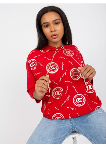 Červené tričko s potlačou