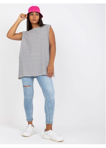 Biely pruhovaný top