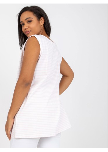 Ružový pruhovaný top