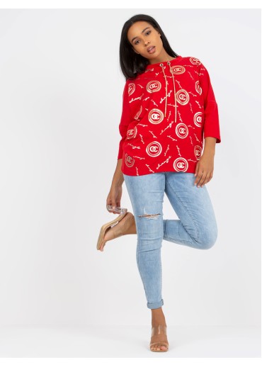 Červené tričko s potlačou