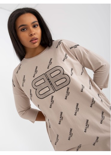 Béžovo hnedá tunika