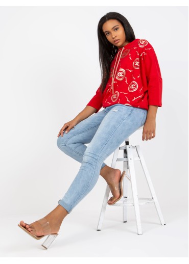 Červené tričko s potlačou