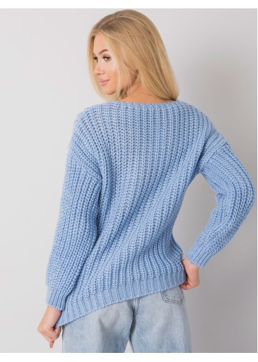 Svetlomodrý pletený pulóver