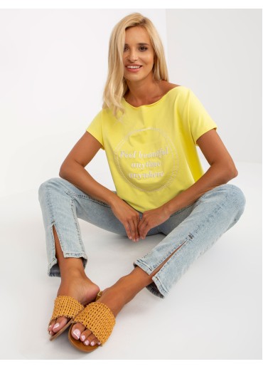Žlté tričko s potlačou