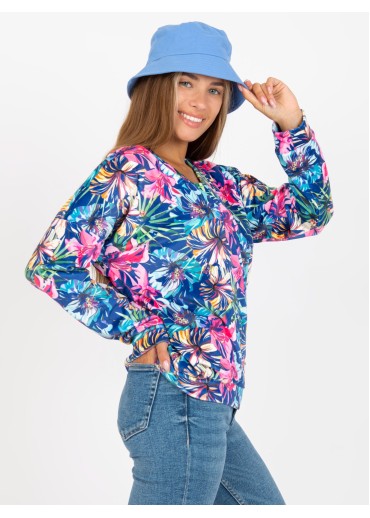 Modré vzorované tričko