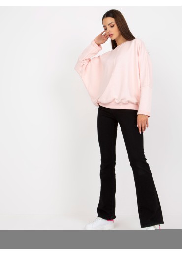 Púdrovo ružová mikina