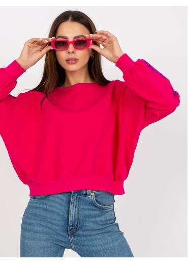 Fuchsiovo ružová mikina