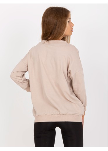 Béžovo hnedá mikina