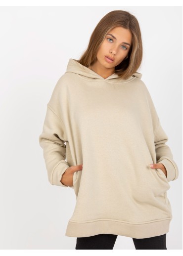 Béžovo hnedá oversize mikina