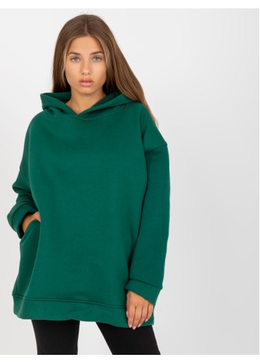 Tmavozelená oversize mikina