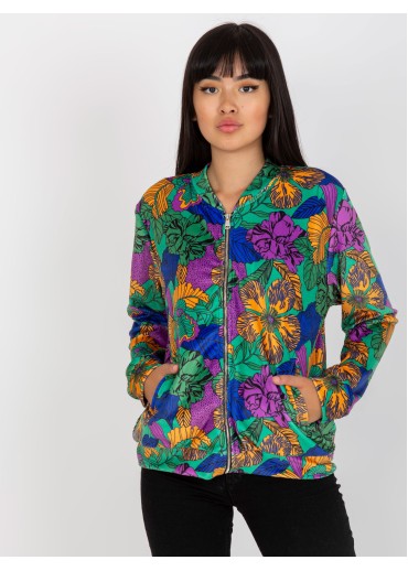 Zelená vzorovaná mikina