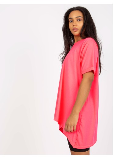Neónovo ružová tričková tunika