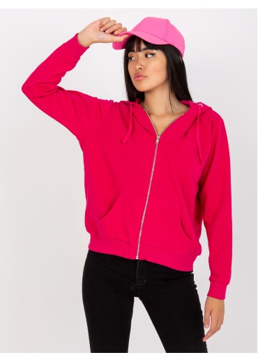 Fuchsiovo ružová basic mikina