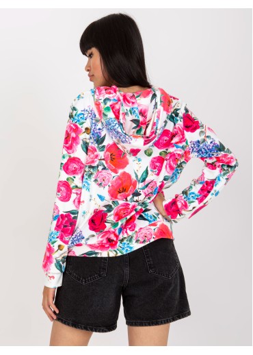 Ružová kvetovaná mikina