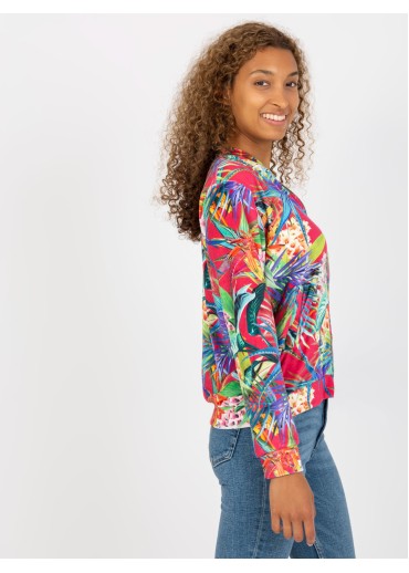 Červená vzorovaná mikina