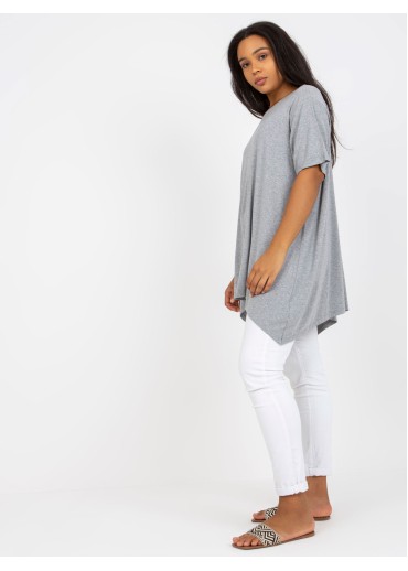 Sivá tričková tunika