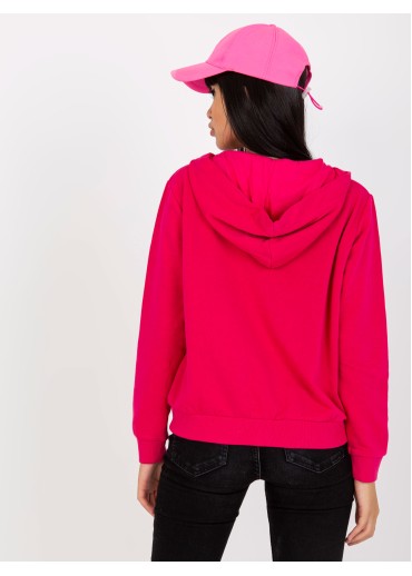 Fuchsiovo ružová basic mikina