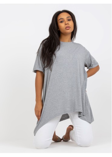 Sivá tričková tunika