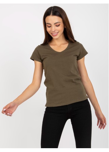 Khaki zelené basic tričko