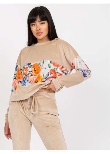 Béžovo hnedá tepláková súprava