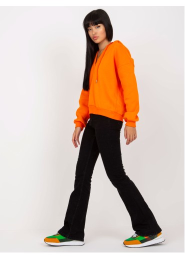 Oranžová basic mikina