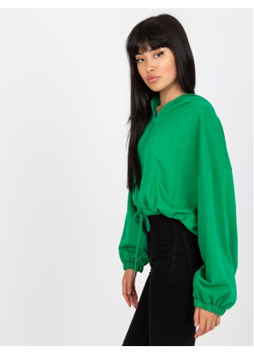 Zelená krátka mikina